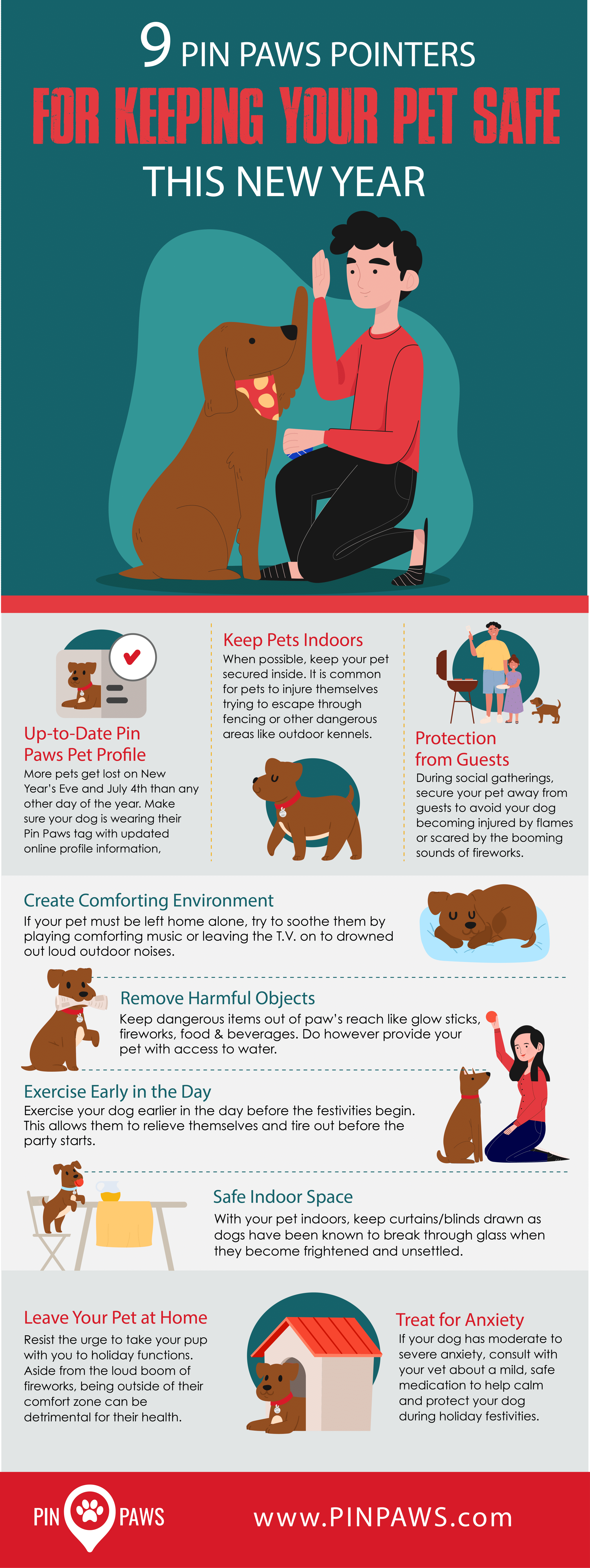 Pin Paws Pet Safety Infographic